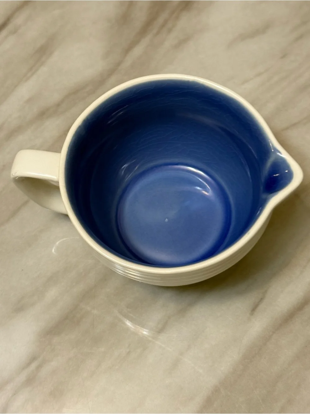 Master Class Ceramic 1 1/2 Cup White Cup With Spout Handle